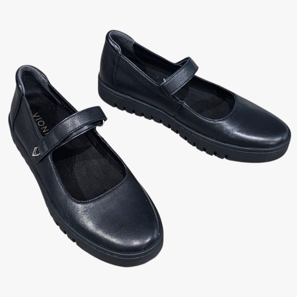 VIONIC Uptown Mary Jane Women Black Leather Comfort Shoes 6M - Picture 2 of 9